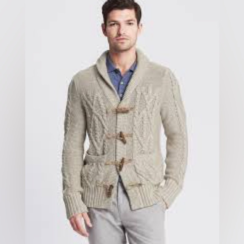 Banana Republic Special Edition Cable-Knit Toggle Cardigan